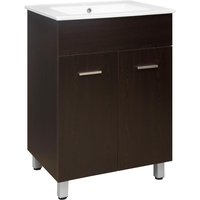 Vanitory a piso Abrantes con bacha 60 cm negro