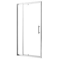 Mampara de baño al piso ajustable 80/100 x 185 cm 6 mm