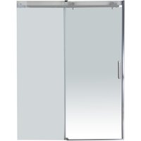 Mampara al piso con puerta corrediza 135 x 190 cm 8 mm