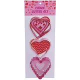 Pack de 3 cortadores de galletas corazón