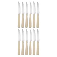 Pack de 12 cuchillos New Color marfil