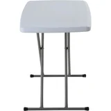 Mesa plegable tipo maleta 2 alturas blanca 75,5 cm