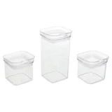 Set de 3 tuppers herméticos de acrílico