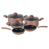 Batería de cocina 8 piezas rosa