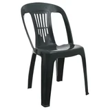 Silla de exterior de plástico verde