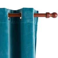 Cortina de tela Velvet 135 x 220 cm turquesa