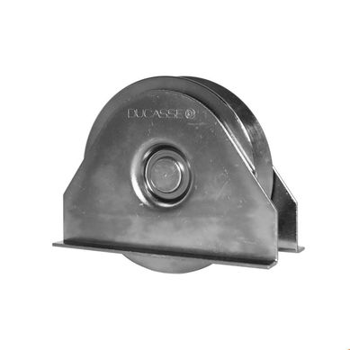 Rueda para port�n acero templado 4.8 x 5.5 x 2.3 mm placa 50 mm 75 kg