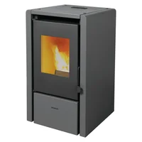Calefactor a pellet Piccola 6kw gris
