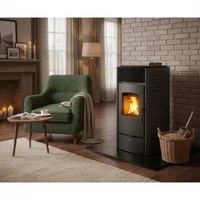 Calefactor a pellet Forte 12kw gris