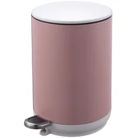 Basurero 5 L de metal rosa con pedal