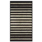 Alfombra Carrera rayas 133 x 190 cm negra y blanca