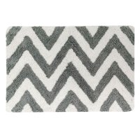 Alfombra de baño Deco 40 x 60 cm gris y blanco