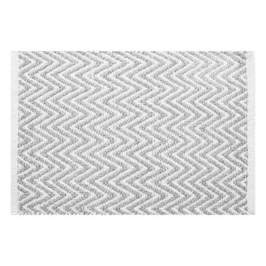 Alfombra de ba�o Ziggy 40 x 60 cm gris y blanco