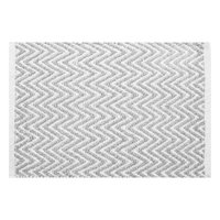 Alfombra de baño Ziggy 40 x 60 cm gris y blanco