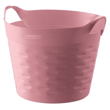 Canasto organizador de plstico rosa 20 L