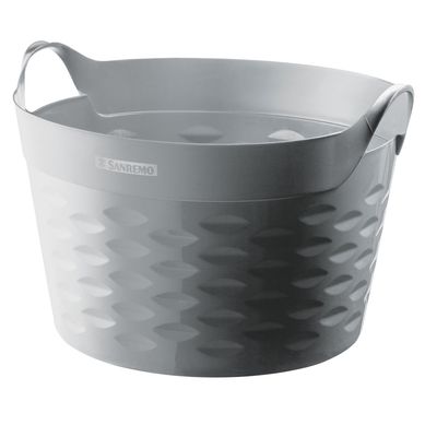 Canasto organizador flexible redondo gris 30 L