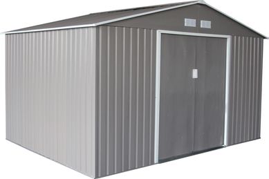 Caseta de jardn Archer metal gris 255 x 340 x 210 cm 