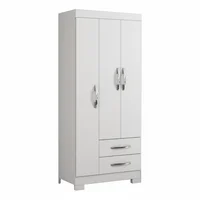 Placard 3 puertas con 2 cajones blanco