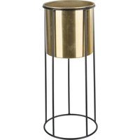 Maceta con base gold 26 x 26 x 101 cm