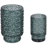 Portavela vaso Tex verde 13 cm