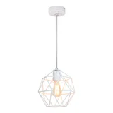 Lámpara colgante jaula 1 luz E14 blanca