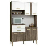 Juego de cocina compacta Dora naturalle y blanco