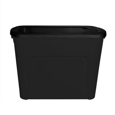 Caja organizadora de plstico con tapa Ecobox negra 80 L