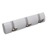 Perchero de pared Flip con 3 ganchos de madera blanco