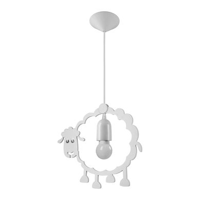Lmpara de techo colgante blanca 1 luz E27 
