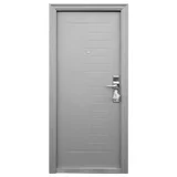 Puerta exterior de acero gris 86 cm izquierda