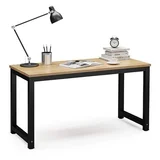 Escritorio Premium de madera y hierro natural y negro