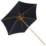 Sombrilla de madera 250 cm negro