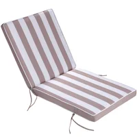 Almohadón decorativo para silla 51 x 116.5 x 5 cm beige y blanco