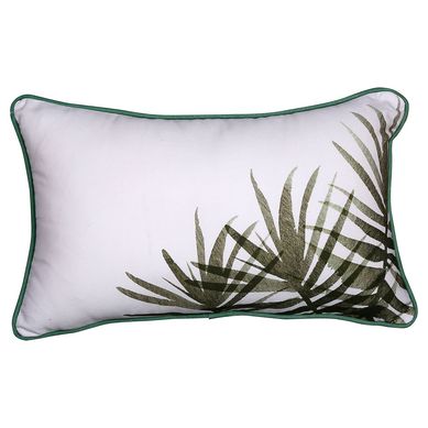 Almohadn decorativo 30 x 50 cm blanco y verde