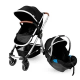 Cochecito Deluxe 2 en 1 con accesorios negro