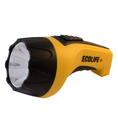 Linterna de mano led recargable amarilla y negra