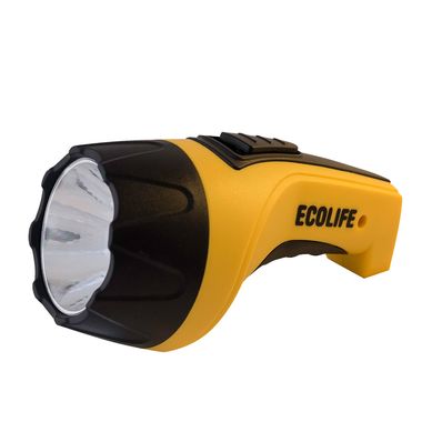 Linterna de mano led recargable amarilla y negra
