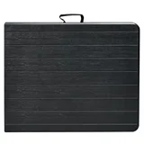 Mesa plegable simil madera negra 180 cm