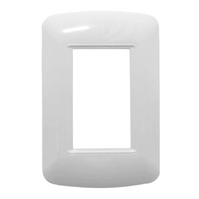 Pack de 10 plaquetas con bastidor 3 m�dulos blanco