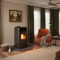Calefactor a pellet Forte 7kw negro