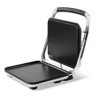 Sandwichera con grill 1800 w plateada y negra