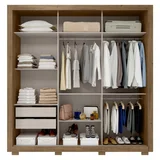 Placard Arizona 3 puertas con 2 cajones blanco