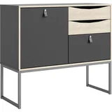 Archivero Stubbe de melamina 3 cajones y 1 puerta negro