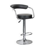 Taburete metalico negro con altura regulable