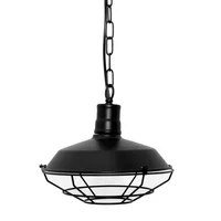 Lámpara de techo colgante negra 1 luz E27