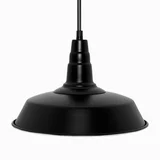 Lámpara de techo colgante negra 1 luz E27