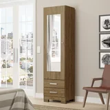 Mueble zapatero León con espejo rústico