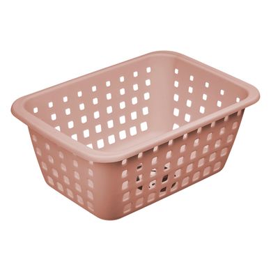 Canasto organizador de plstico mediano rosa 3 L