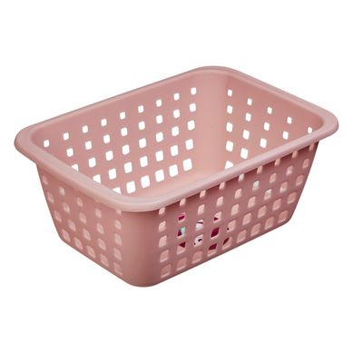 Canasto organizador de plstico grande rosa 5.2 L