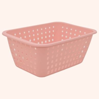 Canasto organizador de plstico extra grande rosa 14 L
